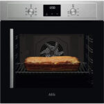 AEG 3000 Series BCX335R11M Surround Cook Electric Single Built in Oven with Retractable Dials in Stainless Steel