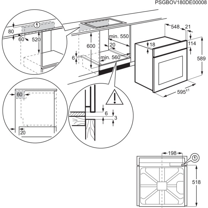 aeg-3000-series-bex535a61b-air-fry-electric-single-built-in-oven-with-retractable-dials-in-black-1158901269 AEG 3000 Series BEX535A61B Air Fry Electric Single Built in Oven with Retractable Dials in Black - Image 7