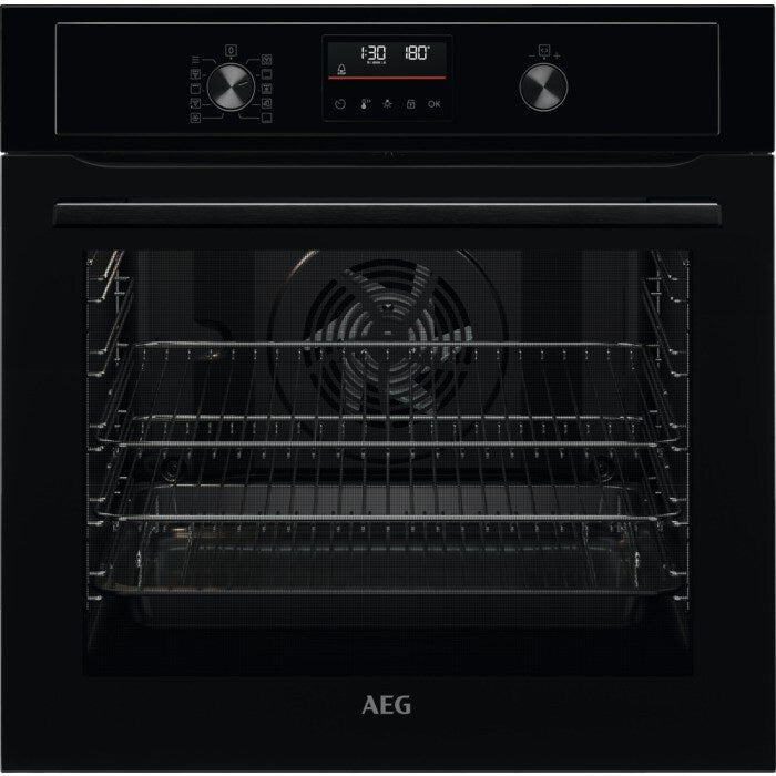 aeg-3000-series-bpx53506eb-surround-cook-electric-single-built-in-oven-with-retractable-dials-in-black-1158875573 AEG 3000 Series BPX53506EB Surround Cook Electric Single Built in Oven with Retractable Dials in Black - Image 1