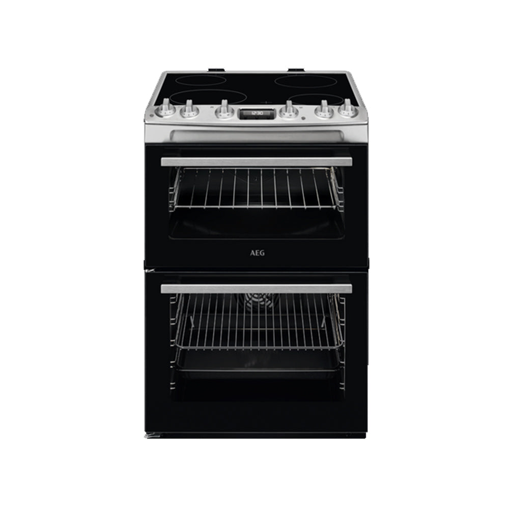 aeg-5000-series-ccx6530acm-60cm-double-oven-electric-cooker-with-ceramic-hob-stainless-steel-1159518505 AEG 5000 Series CCX6530ACM 60cm Double Oven Electric Cooker with Ceramic Hob Stainless Steel - Image 1