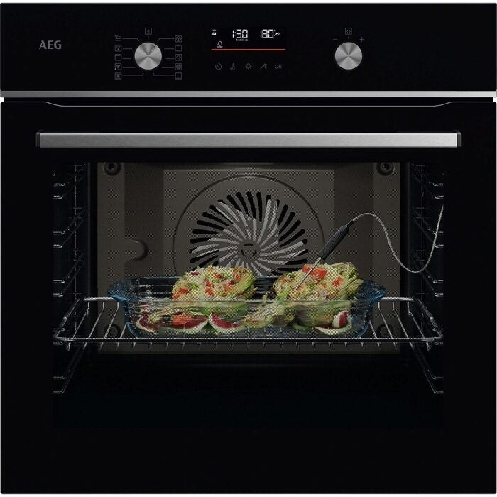 aeg-5000-series-ga5cb501ab-surround-cook-with-steam-bake-electric-single-built-in-oven-with-retractable-dials-black-1158536561 AEG 5000 Series GA5CB501AB Surround Cook with Steam Bake Electric Single Built in Oven with Retractable Dials Black - Image 1