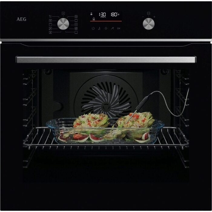 aeg-5000-series-ga5pb501ab-surround-cook-with-steam-bake-electric-single-built-in-oven-with-retractable-dials-black-1158524753 AEG 5000 Series GA5PB501AB Surround Cook with Steam Bake Electric Single Built In Oven with Retractable Dials Black - Image 1