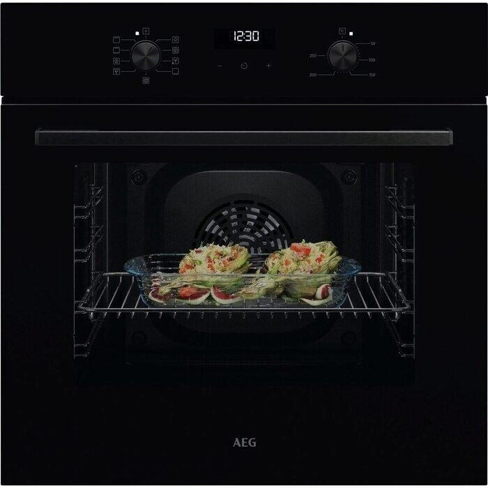 aeg-5000-series-ou5ab20ck-surround-cook-electric-built-in-single-oven-with-retractable-dials-black-1155794770 AEG 5000 Series OU5AB20CK Surround Cook Electric Built In Single Oven with Retractable Dials Black - Image 1