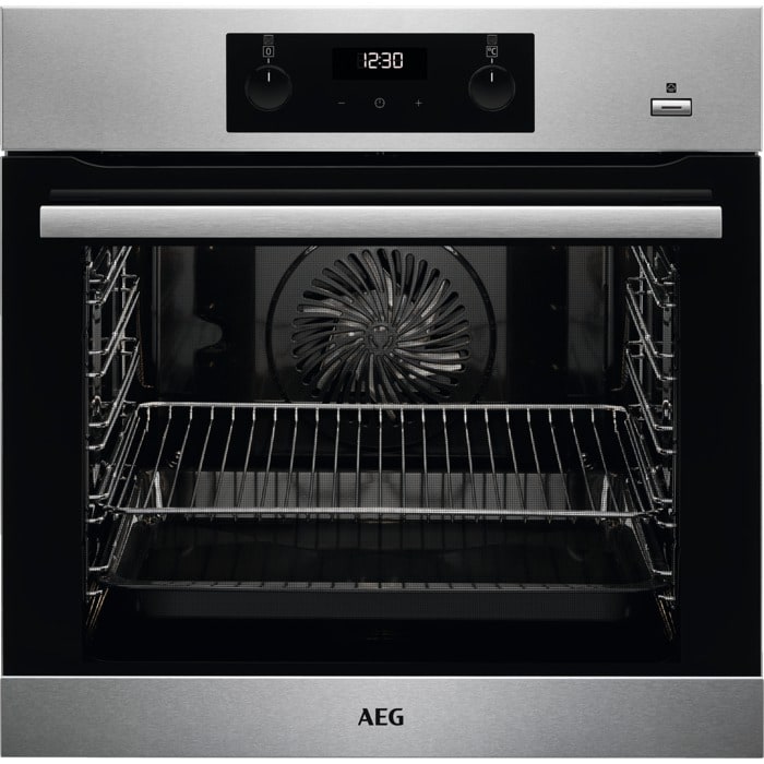aeg-6000-series-bes355010m-steam-bake-electric-single-built-in-oven-with-retractable-dials-in-stainless-steel-1158901250 AEG 6000 Series BES355010M Steam Bake Electric Single Built in Oven with Retractable Dials in Stainless Steel - Image 1