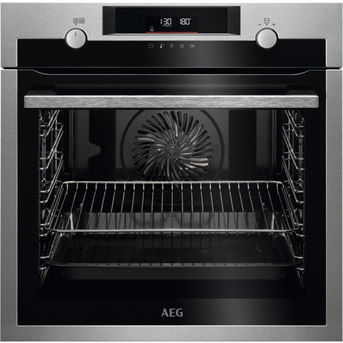 aeg-6000-series-bps555060m-steam-bake-electric-single-built-in-oven-with-retractable-dials-in-stainless-steel-1158875542 AEG 6000 Series BPS555060M Steam Bake Electric Single Built in Oven with Retractable Dials in Stainless Steel - Image 1