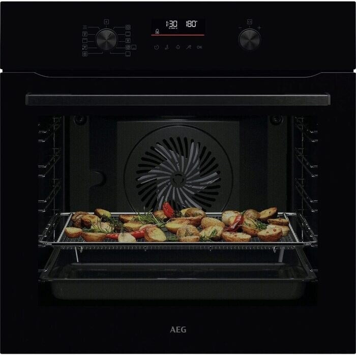 aeg-6000-series-os6pb50ak-sense-cook-electric-built-in-single-oven-with-retractable-dials-black-1155794748 AEG 6000 Series OS6PB50AK Sense Cook Electric Built In Single Oven with Retractable Dials Black - Image 1