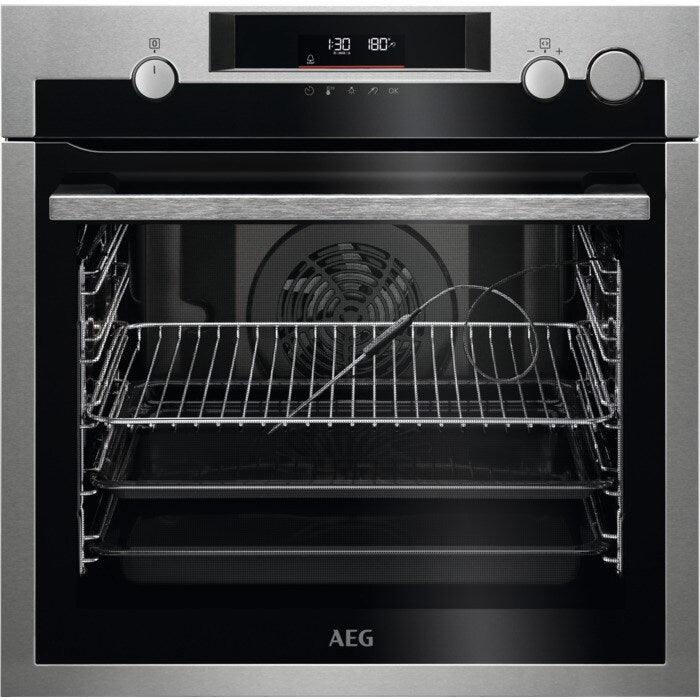 aeg-7000-series-bse577261m-steam-crisp-electric-single-built-in-oven-with-retractable-dials-1158864740 AEG 7000 Series BSE577261M Steam Crisp Electric Single Built in Oven with Retractable Dials - Image 1
