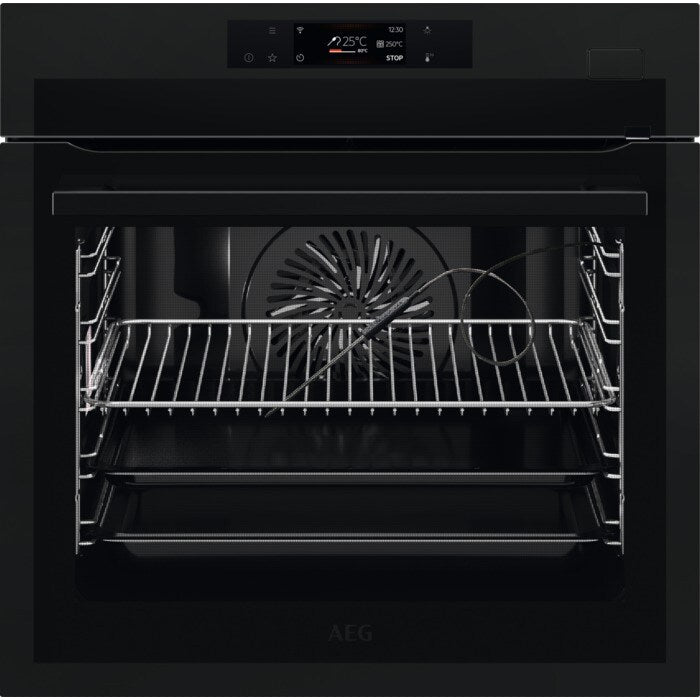 aeg-7000-series-bse778380t-steam-crisp-electric-single-built-in-oven-with-touch-controls-black-1158717874 AEG 7000 Series BSE778380T Steam Crisp Electric Single Built In Oven with Touch Controls Black - Image 1