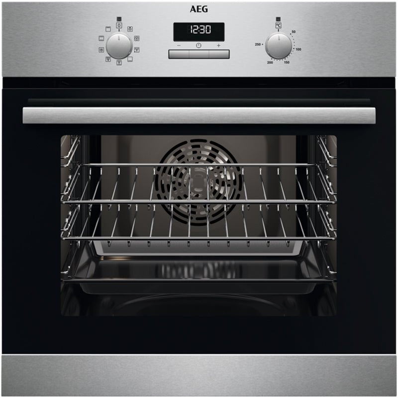 aeg-bcx23101em-59-4cm-built-in-electric-single-oven-stainless-1082384952 AEG BCX23101EM 59.4cm Built In Electric Single Oven Stainless - Image 1