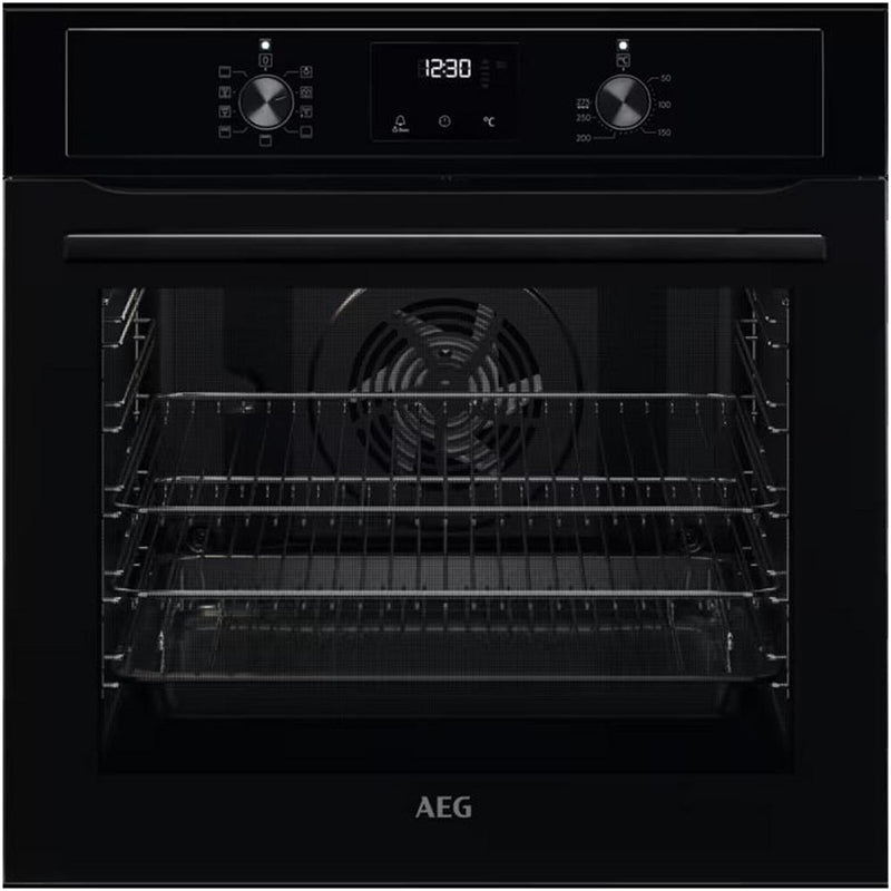 aeg-bex33501eb-59-4cm-built-in-electric-single-oven-black-1082384979 AEG BEX33501EB 59.4cm Built In Electric Single Oven Black - Image 1