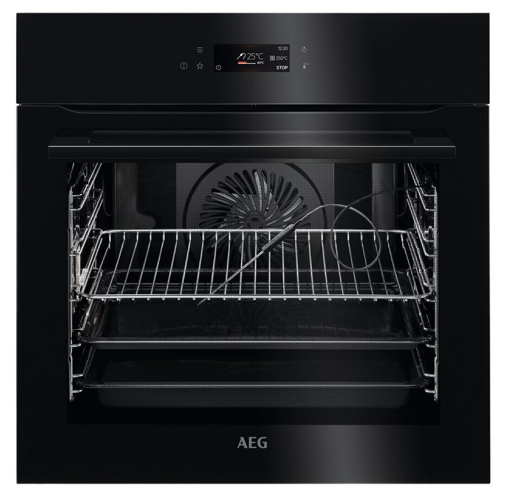 aeg-bpk748380b-59-5cm-built-in-electric-single-oven-black-1082385001 AEG BPK748380B 59.5cm Built In Electric Single Oven - Black - Image 1