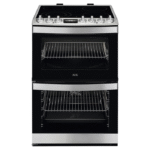 AEG CCB6741ACM 6000 Series Steam Bake 60cm Freestanding Electric Cooker with Ceramic Hob in Stainless Steel