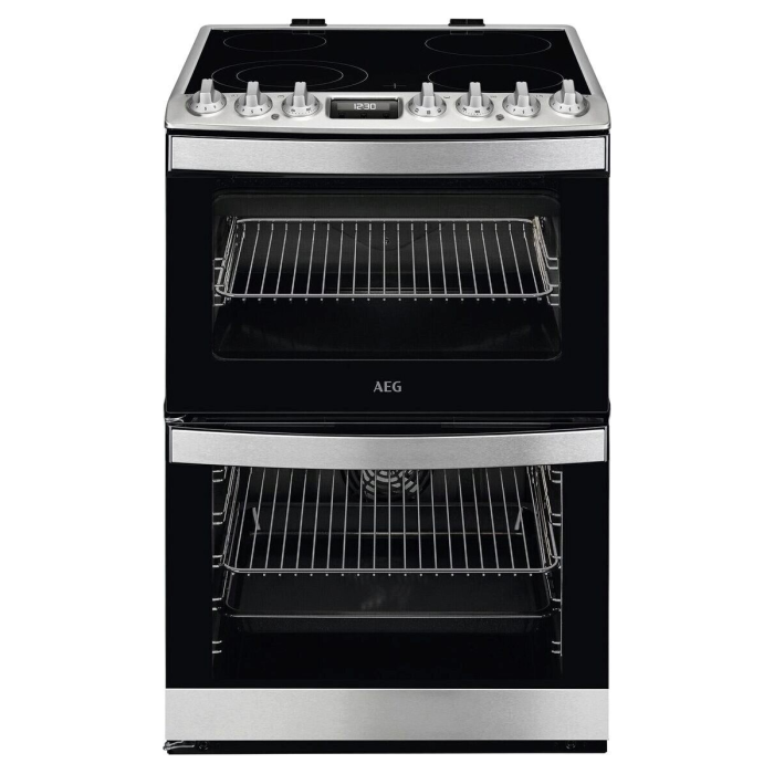 aeg-ccb6741acm-6000-series-steam-bake-60cm-freestanding-electric-cooker-with-ceramic-hob-in-stainless-steel-1161191075 AEG CCB6741ACM 6000 Series Steam Bake 60cm Freestanding Electric Cooker with Ceramic Hob in Stainless Steel - Image 1