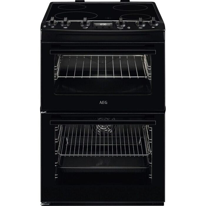 aeg-ccx6540acb-5000-series-surround-cook-60cm-freestanding-electric-cooker-with-ceramic-hob-in-black-1161389589 AEG CCX6540ACB 5000 Series Surround Cook 60cm Freestanding Electric Cooker with Ceramic Hob in Black - Image 1