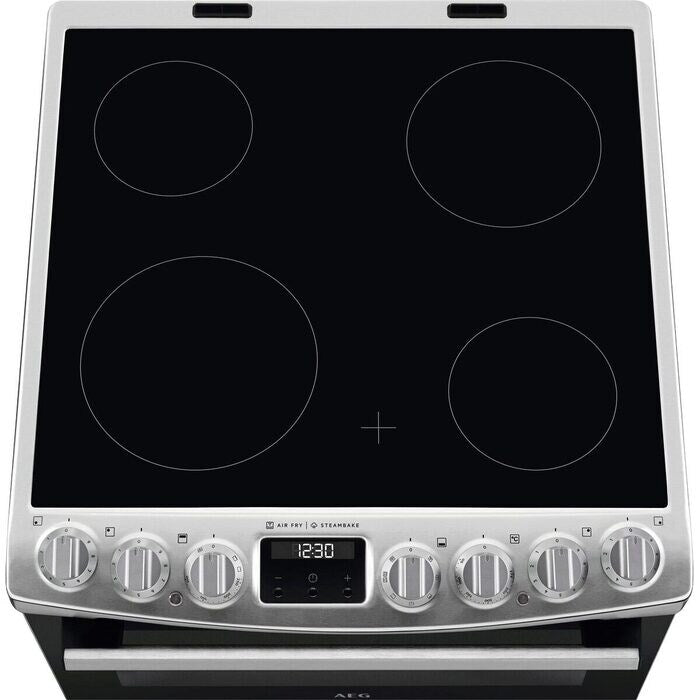 aeg-ccx6740acm-6000-series-steam-bake-60cm-freestanding-electric-cooker-with-ceramic-hob-in-stainless-steel-1161389596 AEG CCX6740ACM 6000 Series Steam Bake 60cm Freestanding Electric Cooker with Ceramic Hob in Stainless Steel - Image 2