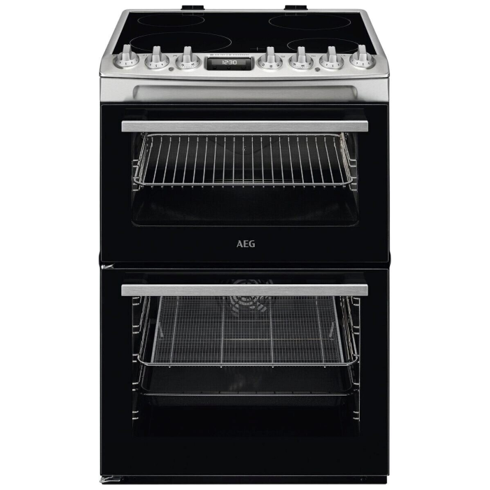 aeg-ccx6740acm-6000-series-steam-bake-60cm-freestanding-electric-cooker-with-ceramic-hob-in-stainless-steel-1161389598 AEG CCX6740ACM 6000 Series Steam Bake 60cm Freestanding Electric Cooker with Ceramic Hob in Stainless Steel - Image 1