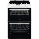 AEG CCX6740ACW 6000 Series Steam Bake 60cm Freestanding Electric Cooker with Ceramic Hob in White