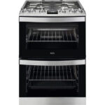 AEG CGB6131ACM 60cm Freestanding Gas Cooker with Double Oven in Stainless Steel