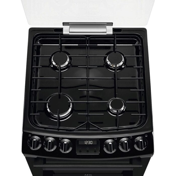 aeg-cgx1130acb-55cm-freestanding-gas-cooker-with-double-oven-in-black-1161078510 AEG CGX1130ACB 55cm Freestanding Gas Cooker with Double Oven in Black - Image 2