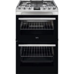 AEG CGX1130ACM 55cm Freestanding Gas Cooker with Double Oven in Stainless Steel