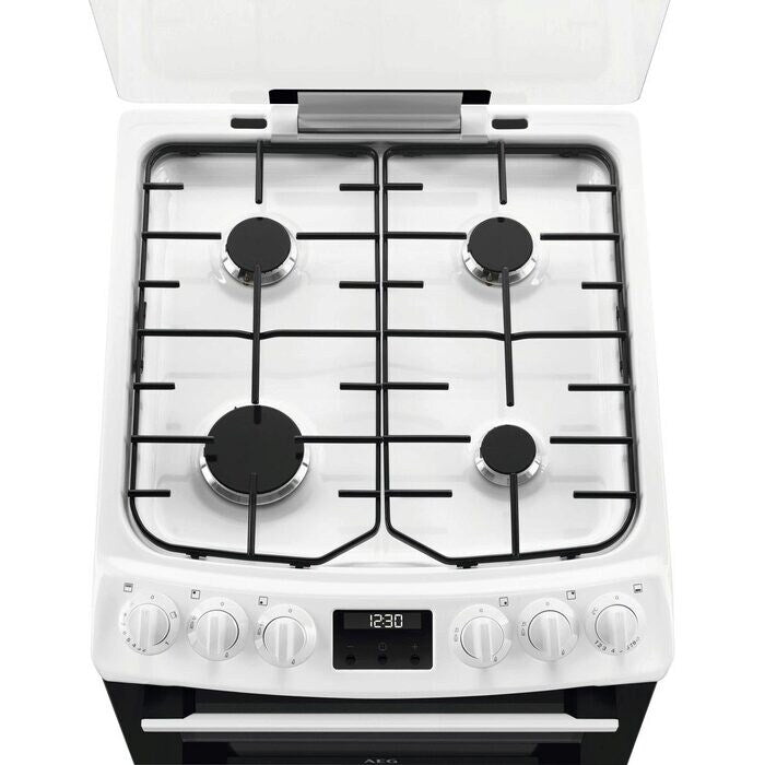 aeg-cgx1130acw-55cm-freestanding-gas-cooker-with-double-ovens-in-white-1161057833 AEG CGX1130ACW 55cm Freestanding Gas Cooker With Double Ovens in White - Image 2
