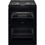 AEG CGX6130ACB 60cm Freestanding Gas Cooker with Double Oven in Black