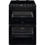 AEG CIB6743ACB 6000 Series Steam Bake 60cm Freestanding Electric Cooker with Induction Hob in Black