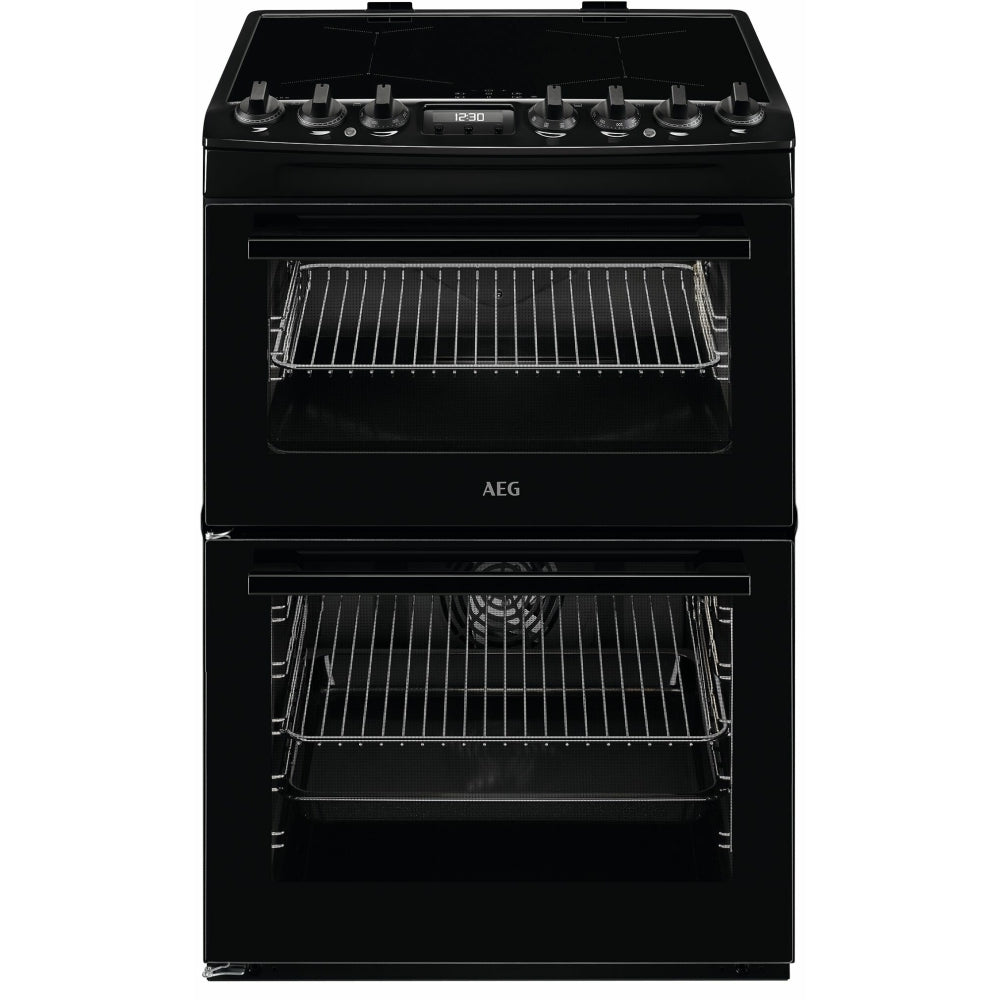 aeg-cix6540acb-freestanding-electric-cooker-double-oven-with-induction-hob-black-1145502415 AEG CIX6540ACB Freestanding Electric Cooker Double Oven with Induction Hob Black - Image 1