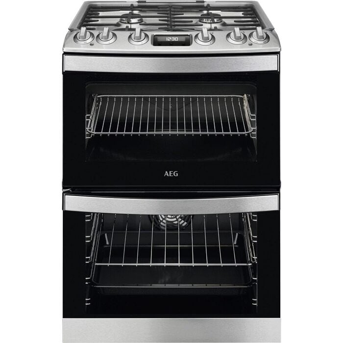 aeg-ckb6541acm-60cm-5000-series-surround-cook-dual-fuel-freestanding-cooker-with-double-oven-in-stainless-steel-1159462184 AEG CKB6541ACM 60cm 5000 Series Surround Cook Dual Fuel Freestanding Cooker With Double Oven in Stainless Steel - Image 1