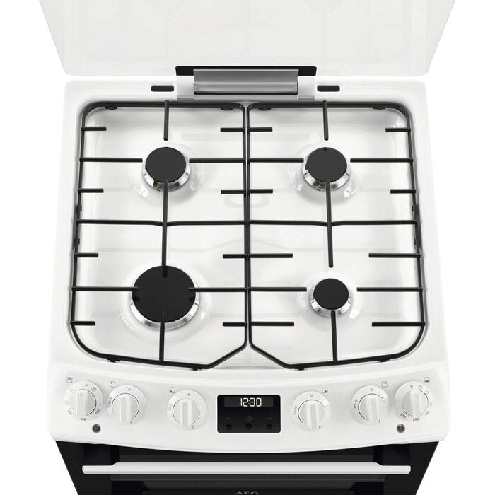aeg-ckx6540acw-60cm-5000-series-surround-cook-dual-fuel-freestanding-cooker-with-double-oven-in-white-1158929098 AEG CKX6540ACW 60cm 5000 Series Surround Cook Dual Fuel Freestanding Cooker With Double Oven in White - Image 2