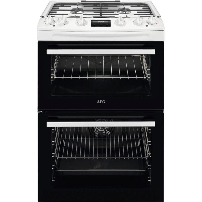 aeg-ckx6540acw-60cm-5000-series-surround-cook-dual-fuel-freestanding-cooker-with-double-oven-in-white-1158929099 AEG CKX6540ACW 60cm 5000 Series Surround Cook Dual Fuel Freestanding Cooker With Double Oven in White - Image 1