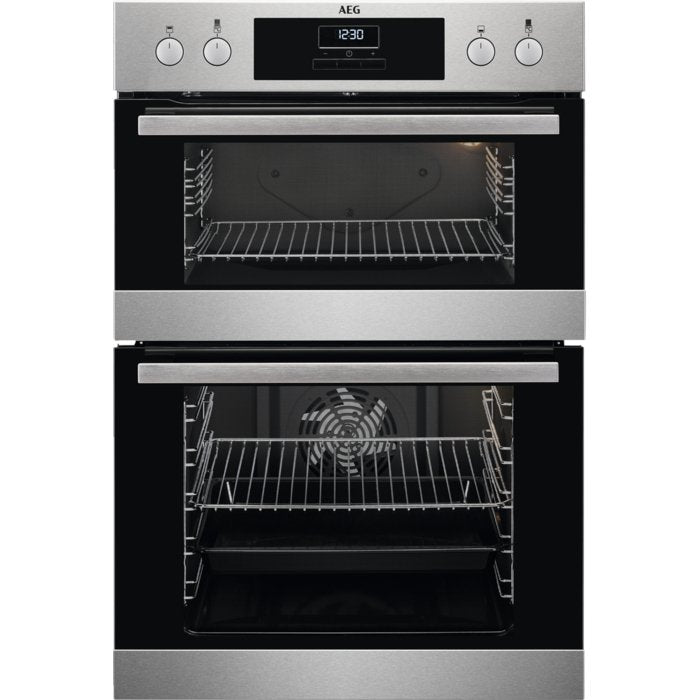 aeg-dcb331010m-built-in-electric-double-oven-stainless-steel-1082385109 AEG DCB331010M Built-In Electric Double Oven Stainless Steel - Image 1
