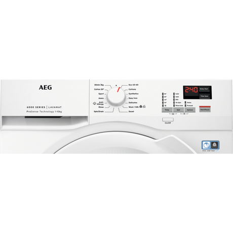aeg-l6fbk141b-series-6000-prosense-10kg-1400-spin-washing-machine-white-1082385285 AEG L6FBK141B Series 6000 ProSense 10kg 1400 Spin Washing Machine White - Image 2