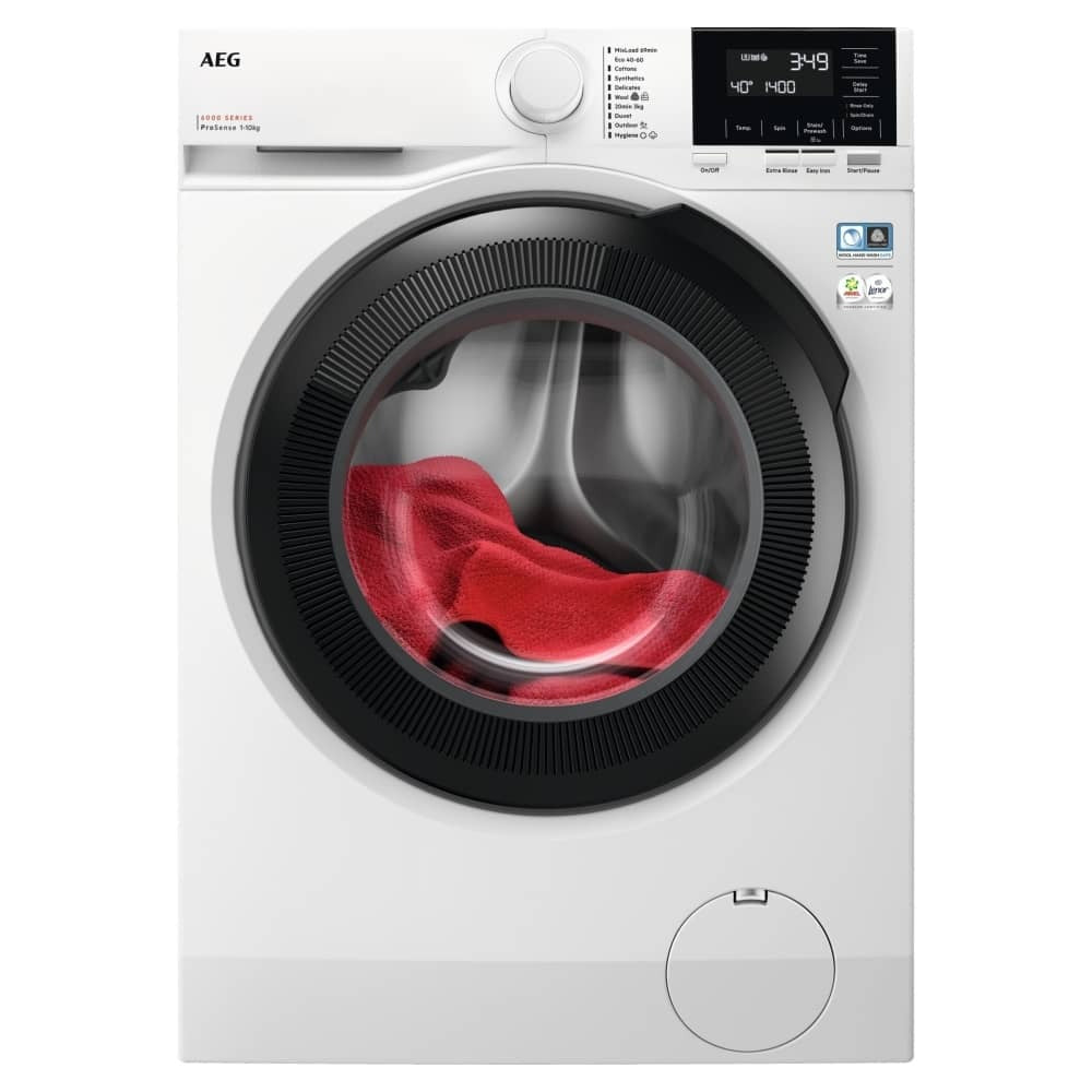 aeg-lfr61144b-series-6000-prosense-10kg-1400-spin-washing-machine-white-1150556383 AEG LFR61144B Series 6000 ProSense 10kg 1400 Spin Washing Machine White - Image 1