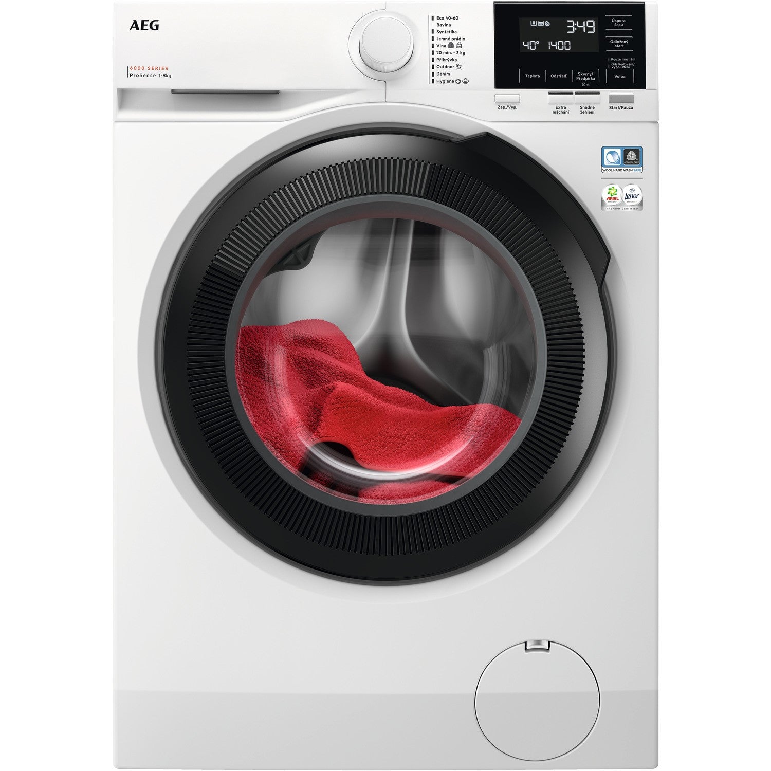 aeg-lfr61844b-series-6000-prosense-8kg-1400-spin-washing-machine-white-1150748140 AEG LFR61844B Series 6000 ProSense 8kg 1400 Spin Washing Machine White - Image 1
