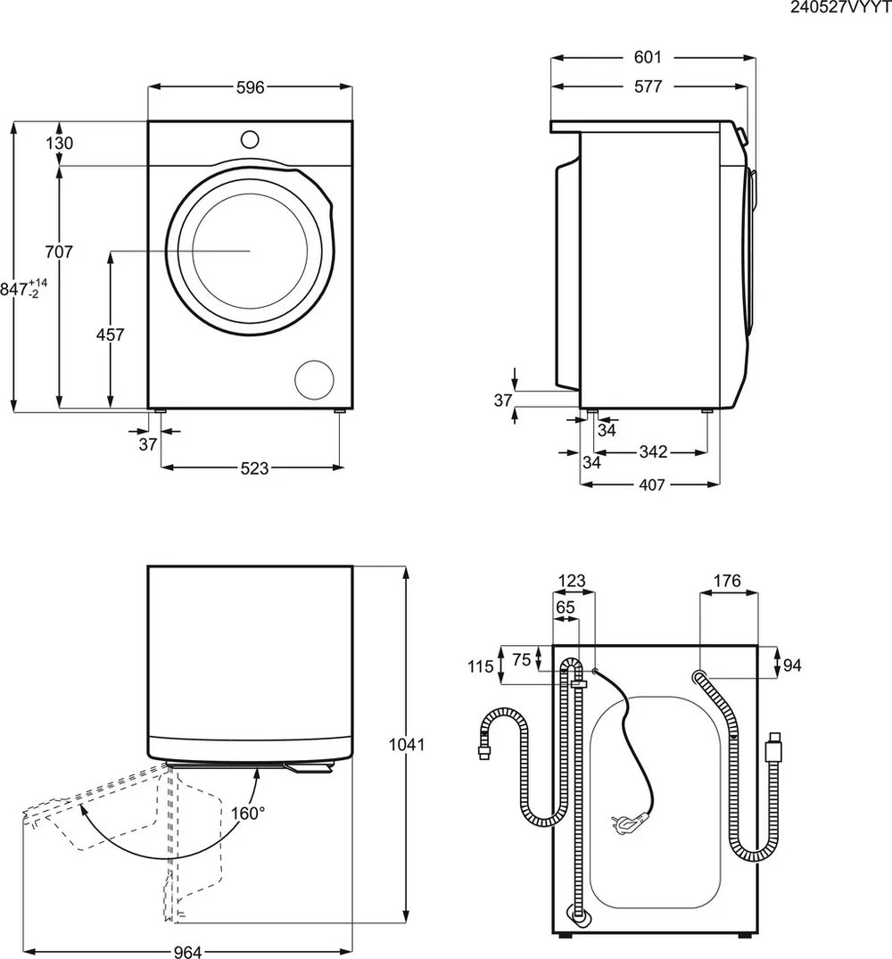 aeg-lfr62844b-8kg-1400-spin-freestanding-washing-machine-white-1169571658 AEG LFR62844B 8kg 1400 Spin Freestanding Washing Machine White - Image 2