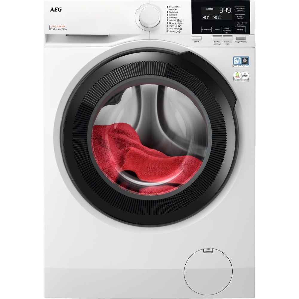 aeg-lfr71844b-series-7000-prosteam-8kg-1400-spin-washing-machine-white-1082385367 AEG LFR71844B Series 7000 ProSteam 8Kg 1400 Spin Washing Machine White - Image 1
