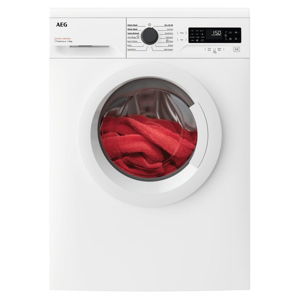 aeg-lfx50844b-series-5000-8-kg-1400-spin-washing-machine-white-1152127979 AEG LFX50844B Series 5000 8 kg 1400 Spin Washing Machine White - Image 1