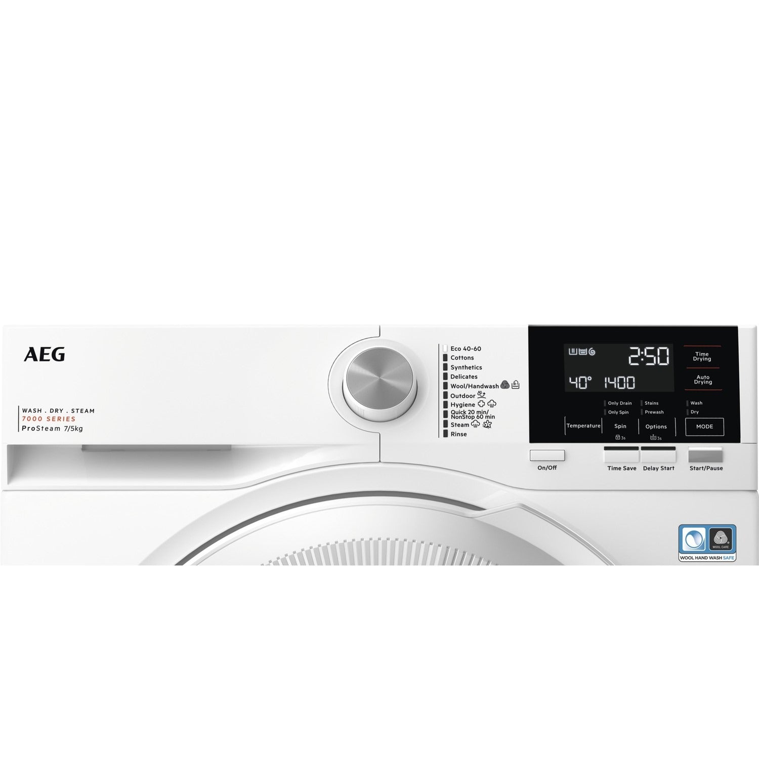 aeg-lwr7175m2b-series-7000-prosteam-1400-spin-7-5-kg-washer-dryer-white-1154214000 AEG LWR7175M2B Series 7000 ProSteam 1400 Spin 7+5 kg Washer Dryer White - Image 2