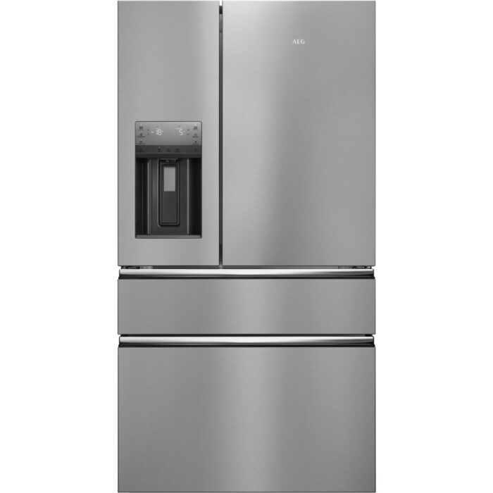 AEG RMB954E9VX Series 9000 Freestanding Plumbed-In American Fridge Freezer Stainless Steel - Image 1