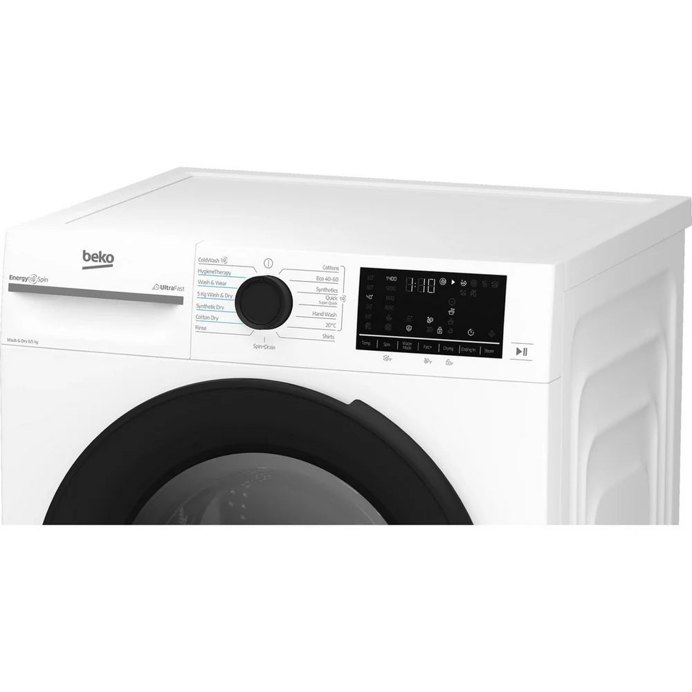 beko-bmnd8545uw-8-5kg-1400-spin-freestanding-front-load-washer-dryer-white-1180977970 Beko BMND8545UW 8+5kg 1400 Spin Freestanding Front Load Washer Dryer White - Image 9