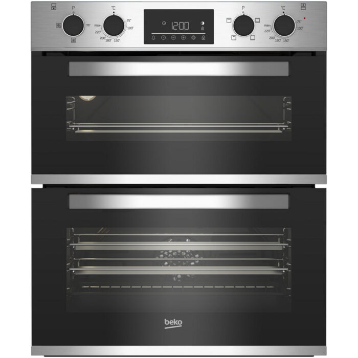 Beko CTFY22309X 59.4cm Built under Electric Double Oven - Stainless Steel - Image 1