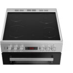 Beko EDC634S 60cm Double Oven Electric Cooker with Ceramic Hob - Silver - Image 3