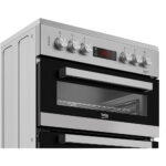 Beko EDC634S 60cm Double Oven Electric Cooker with Ceramic Hob - Silver - Image 4