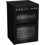 Beko EDC6731K 60cm Double Oven Electric Cooker with Vitroceramic Hob Black - Image 3