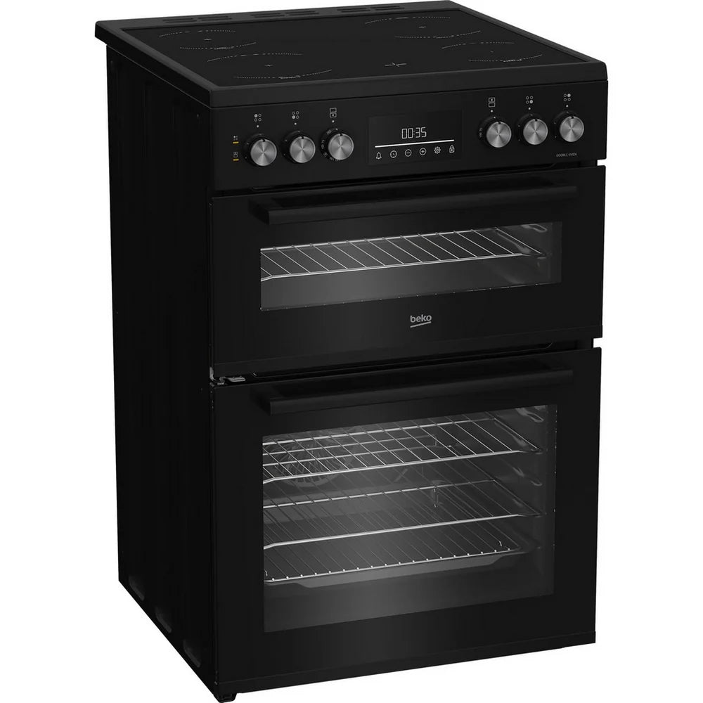 beko-edc6731k-60cm-double-oven-electric-cooker-with-vitroceramic-hob-black-1172591524 Beko EDC6731K 60cm Double Oven Electric Cooker with Vitroceramic Hob Black - Image 3