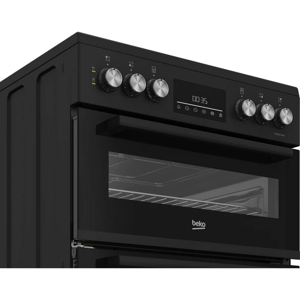beko-edc6731k-60cm-double-oven-electric-cooker-with-vitroceramic-hob-black-1172591525 Beko EDC6731K 60cm Double Oven Electric Cooker with Vitroceramic Hob Black - Image 4