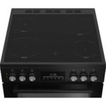 Beko EDC6731K 60cm Double Oven Electric Cooker with Vitroceramic Hob Black - Image 2