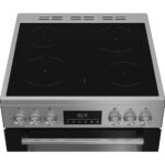 Beko EDC6731S 60cm Double Oven Electric Cooker with Vitroceramic Hob Silver - Image 3