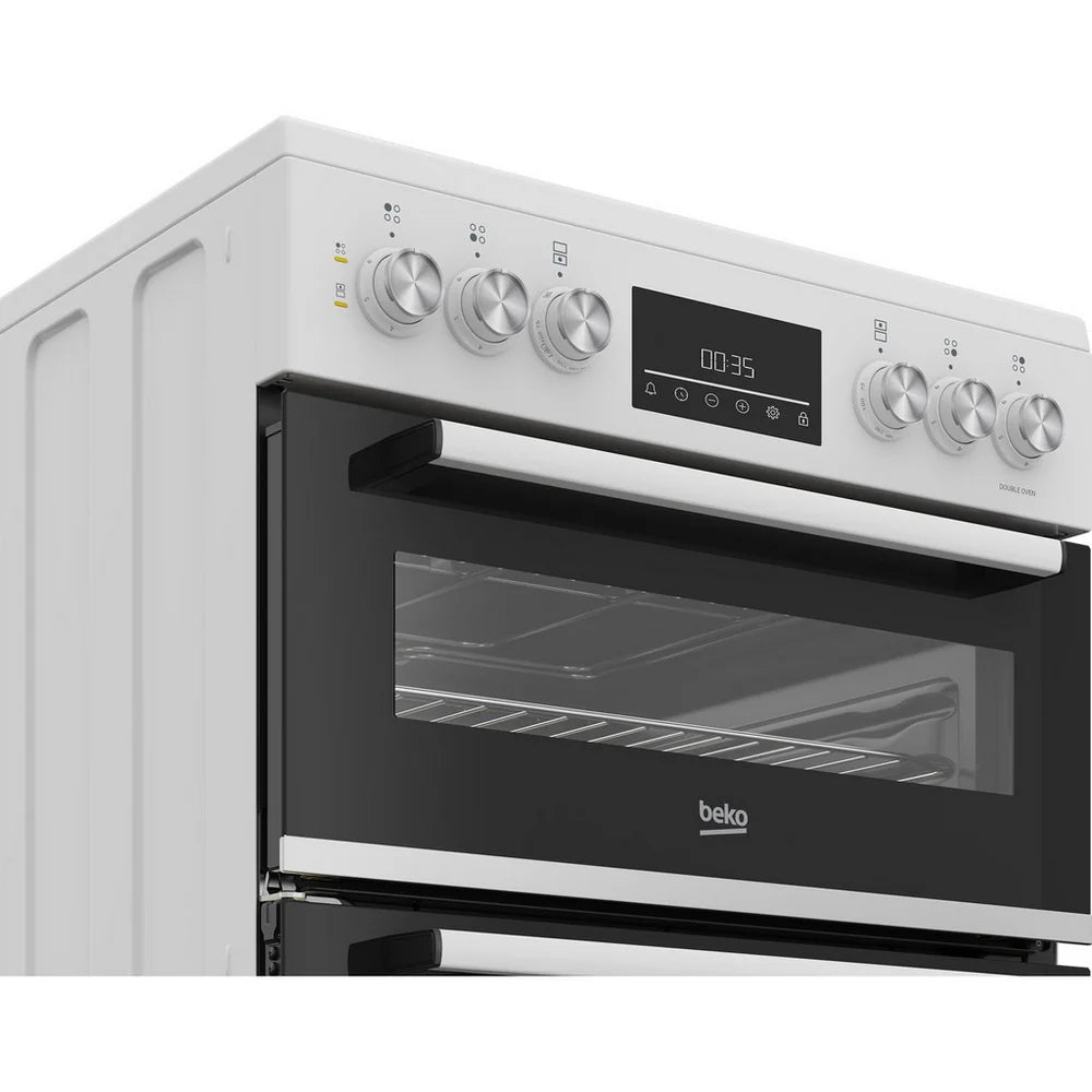 beko-edc6731w-60cm-double-oven-electric-cooker-with-vitroceramic-hob-white-1170469139 Beko EDC6731W 60cm Double Oven Electric Cooker with Vitroceramic Hob White - Image 4